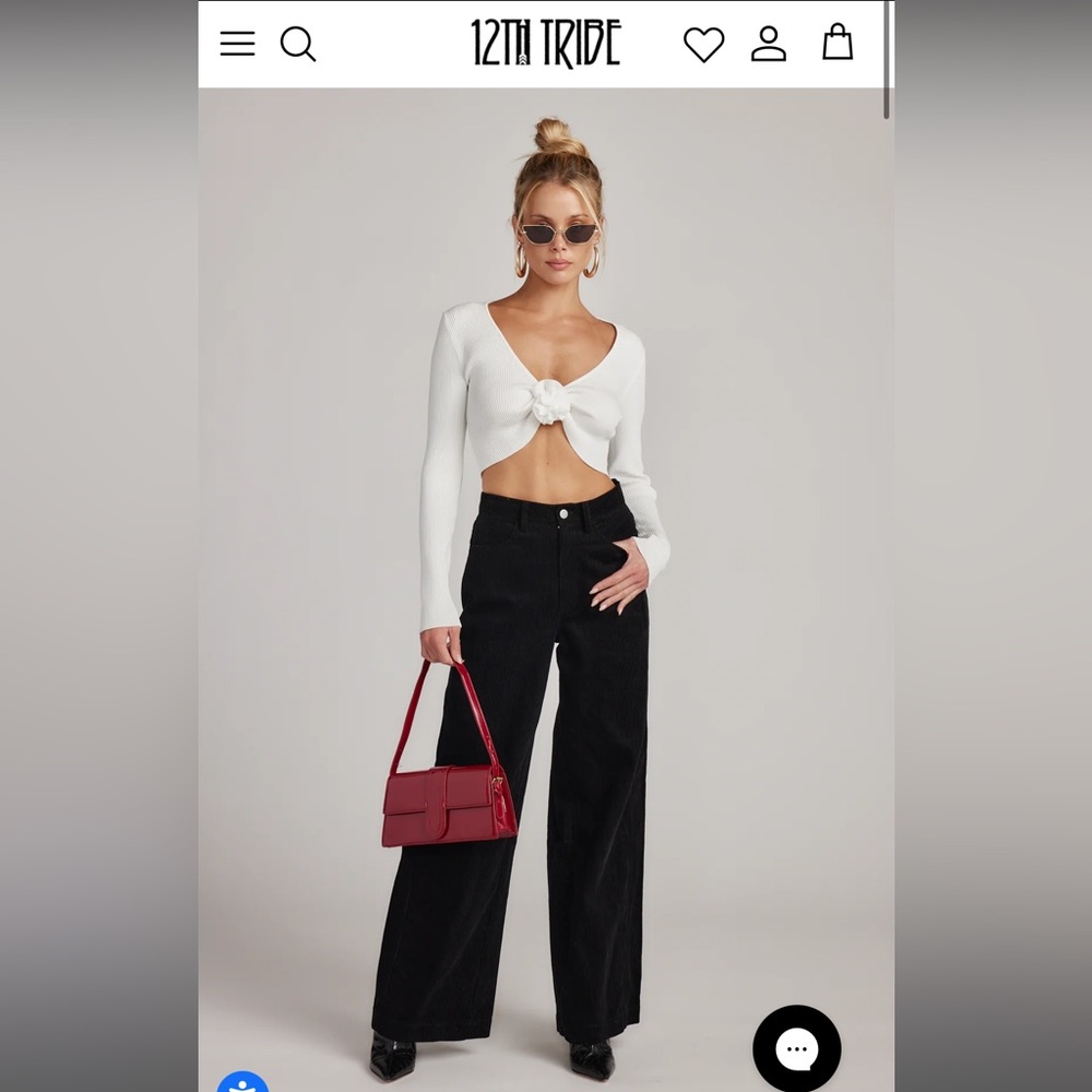 12th Tribe Clarence Black Corduroy Pants